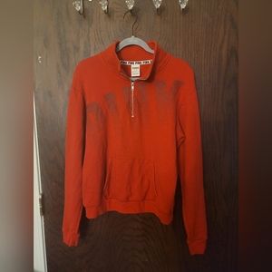 VS PINK 3/4 ZIP SWEATER